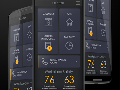 Mobile Field App app dark mobile ui phone ui