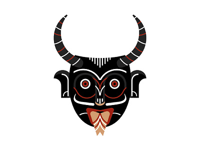 Demon Mask demon demonic geometric geometry hispanic illustration latino mask mexican mexico oklahoma vector
