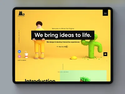 Digital Design Agency Landing page design 3d adobe xd app creative agency design agency digial agency illustration landing page ui userinterface ux webdesign