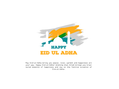 Happy eid ul adha design eid eid mubarak eid ul adha flat flat design graphic design happy happy eid ul adha happy holidays illustration invitations card message mosque murbarak