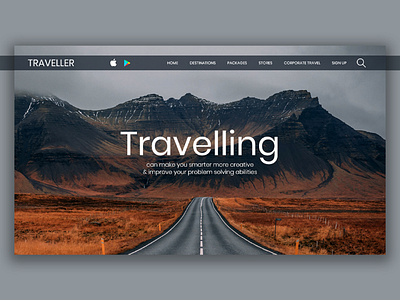 Travelling Webpage UI Design agency best bestdesign creative download follow freelancer goodcolor landingpage latest mockup personalsite portfoliosite ui uidesign uikit uiux userexperience webpage website