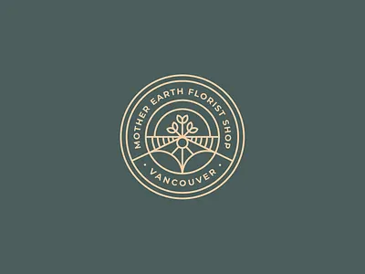 Mother Earth Florist Shop branding branding concept circle circle logo floral logo minimalistic plant vector