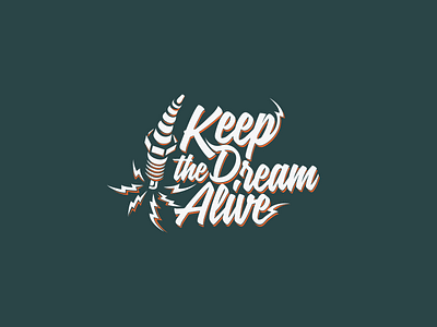 Keep The Dream Alive alive branding design dream illustration logo sparkplug typography