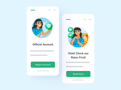 Scene : Become Official Member Account account cashback character coin gift illustration member money official onboarding paperplane registration scene secure stop ui ux vector wait waiting
