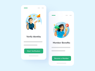 Scene: Verification Your Identity and Get Benefits account benefit identity illustration join kyc member money onboarding paperplane product illustration referral scene send money sky ui ux vector verification verify
