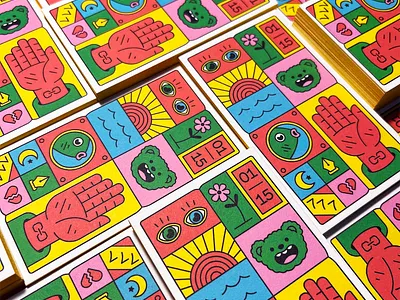 Up to no good cards pt. II badge bear branding business card chain design fish flower hand heart icon illustration logo moon ocean pen tool sun type lockup typography