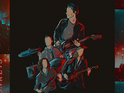 Arctic Monkeys Illustration alex turner arctic monkeys band band art design digital art digital illustration digital painting draw fan art illustration monkeys photoshop poster process video wacom