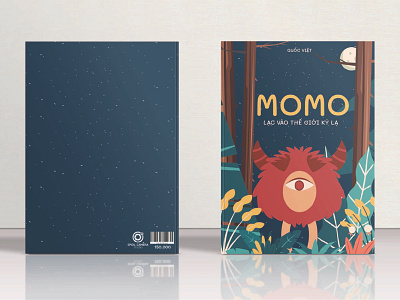 Momo book cover art cover design design flat illustration logo type typography vector