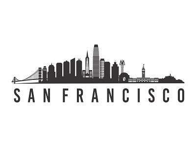 San Francisco city skyline Vector illustration apartment architecture background building business cartoon city city lanscape cityscape concept flat house illustration landscape modern silhouette skyline town urban vector