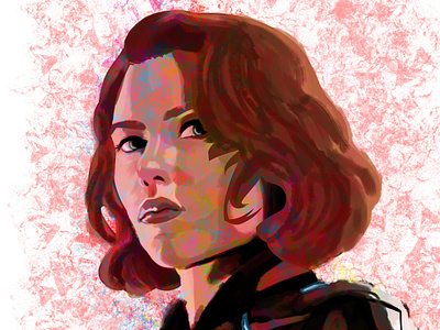 Scarlett Johanson illustration portrait