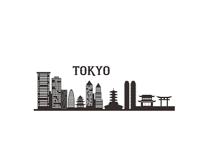 Tokyo city skyline silhouette background. Vector illustration apartment architecture background building business city city lanscape cityscape concept flat header web illustration landscape silhouette skyline skyscraper town urban vector warehouse