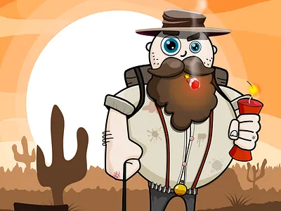 Pecos character character design design illustration illustrator original character vector design wild west