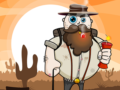 Pecos character character design design illustration illustrator original character vector design wild west