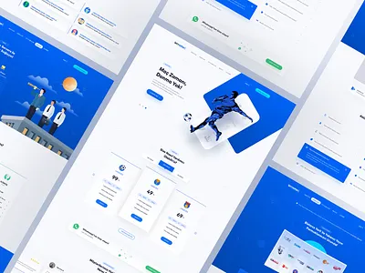 IPTV Landing Page / All Pages blue and black branding design iptv landing page television typography ui ux web design