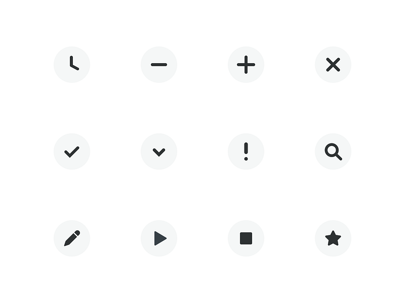 Timeular : Basic Icons app clean desktop icon macos minimal product productivity simple time tracker tracker app ui ux