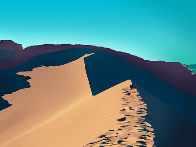 Loess High Slope desert dusk illustration landscape nature