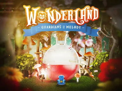 Wonderland - Guardians of Melody alice dj edm festival flyer party poster wonderland