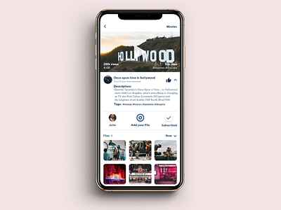 Video Description ( Nooflix App ) android app application design experience flat icon interface ios luxury minimal mobile sketch type typography ui ux vector web