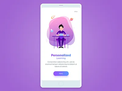 Onboarding UI - Personalised Learning charecter design illustration onboarding ui uidesign vector art