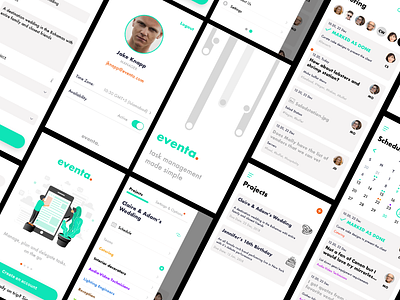 Event Manager App app assigning collaboration delegation event events app management schedule social tasks ui ux