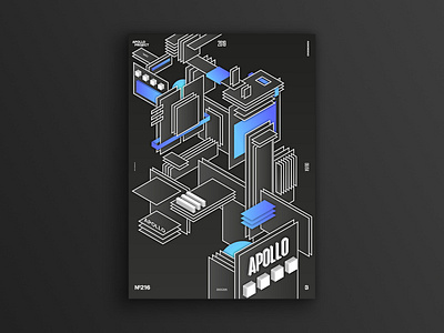 Rounded Edges #10 Poster #216 challenge conception creation creativity design challenge design experiment digital art graphic design graphic designer illustrator inspiration isometric design isometry poster poster art poster creation poster design process speed art