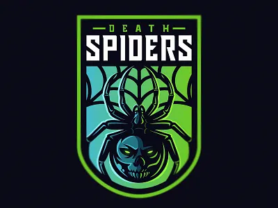 Death Spiders dead death esportlogo eyes mascot poison skull spider spider web spiders web