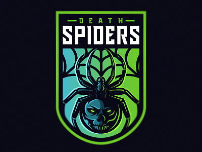 Death Spiders dead death esportlogo eyes mascot poison skull spider spider web spiders web