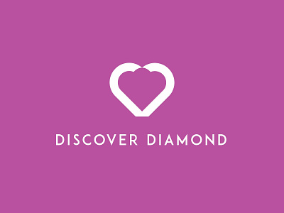 Discover Diamond - Negative Space Logo Concept diamond logo logo negative space logo