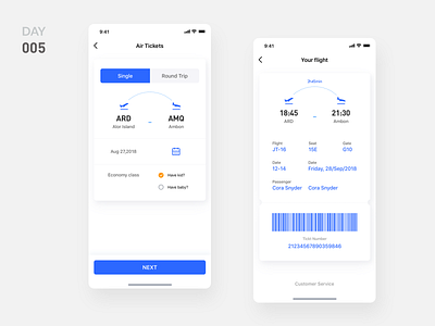 005-UI Design-Air Ticket air air ticket airline airplane app app design flight ticket ui ui deisgn ui ux design user inteface