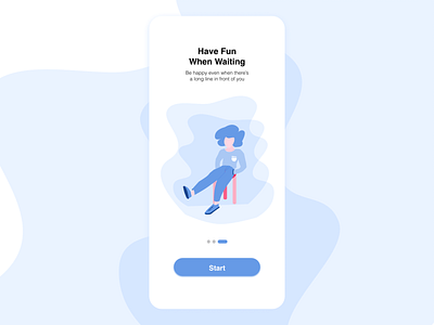 Waiting Apps Onboarding Screen design illustration mobile app onboarding ui ux waiting