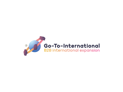 Go-To-International colors design gradients logo planet space vivid