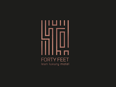 40 Feet 40 logo brand branding card design forty logo hotel hotel logo illistration linestyle logo logos luxury logo motel vector