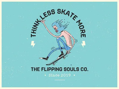 The Flipping Souls basic shapes character design design flip hippy illustration illustration art illustrator posters santa cruz skateboard skateboarding vans vector illustration vectorart vintage