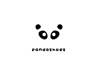 Logo design - p a n d a s h o e s branding design flat flat design graphic design logo logo design panda panda bear panda logo shoes vector