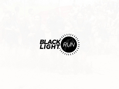 Black Light Run app black light logo black light run black logo branding design flat icon illustration light logo light run logo logo design run logo typography usman usman chaudhery vector web