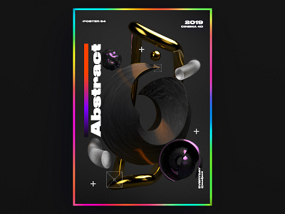 Abstract poster 3d 61dayposter abstract ae aftereffects app branding c4d challenge colorful design everyday gradient graphic design holography nice poster typography ui web