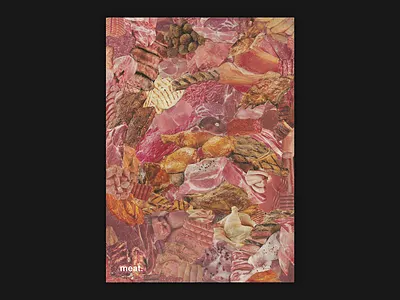 Meat collage design graphic design poster