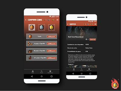 Buying coins on Insert Coin's app concept creative design ui ux vector visual