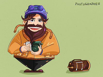 Photographer beard camera illustration man photo photographer travel