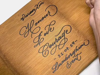 Live Calligraphy for Lamborghini Singapore art brush calligraphy brushlettering calligraphy calligraphy and lettering artist calligraphy art calligraphy on wood chopping boards copperplate design handlettering lamborghini lettering lettering art live calligraphy penmanship singapore spencerian type typography