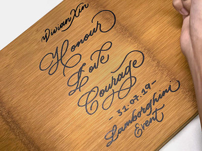 Live Calligraphy for Lamborghini Singapore art brush calligraphy brushlettering calligraphy calligraphy and lettering artist calligraphy art calligraphy on wood chopping boards copperplate design handlettering lamborghini lettering lettering art live calligraphy penmanship singapore spencerian type typography