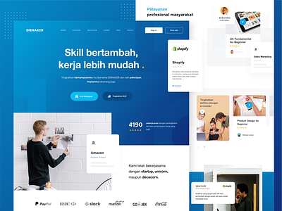 DISNAKER case study branding design dribbble goverment job job seeker landing page mobile website