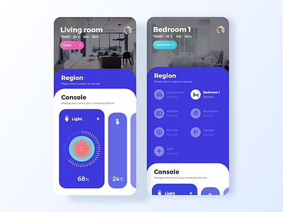 Smart home blue design dribbble home image smart home ui ux