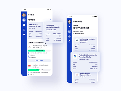 P2P Lending - iOS App finance home investment lending responsive design user experience user interface