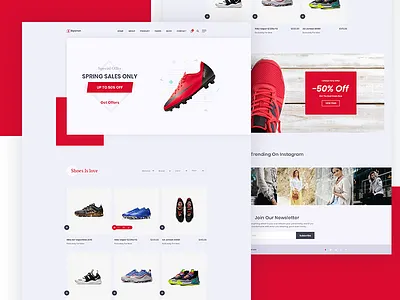 eCommerce Website Design colorful design envato illustration landing page ui landingpage psd psd template template typography ui ux vector website