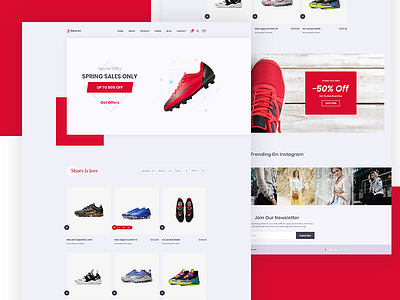 eCommerce Website Design colorful design envato illustration landing page ui landingpage psd psd template template typography ui ux vector website