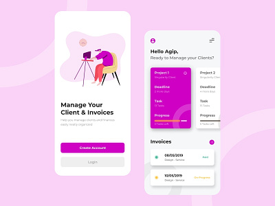 Work Tracking App app design illustration interface mobile app mobile app design mobile ui ui uidesign user experience user interface user interface design userinterface ux