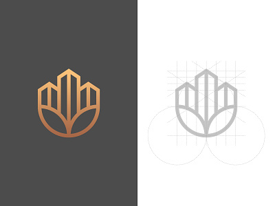 Studio Escrow Logo abstract buildings clean flat geometric grid grid logo illustrator leaf logo design logo grid minimalistic minimalistic logo modern monogram pictogram realestate symmetric