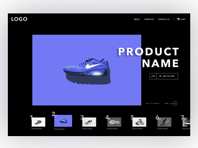 Product Slider Dark cart dark mode dark theme ecommerce app ecommerce design figma homepage homepage design product product design product page product slider shopping cart sketchapp slider