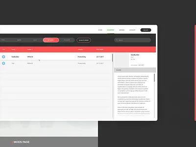 Zeo Dashboard - Mods Page clean color design inspirational typography ui ux vector vr web